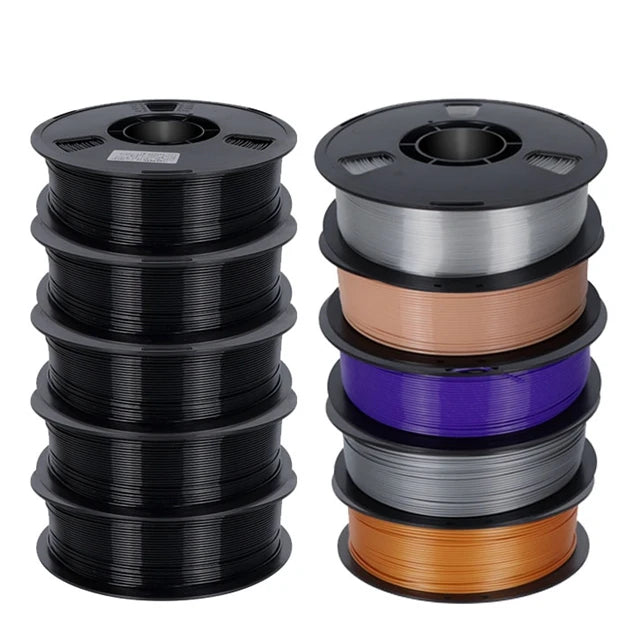 10kg PETG Filament 1.75mm Bundle Black Mixing Color 22LBS 3D Printer Filament 1kg/roll Plastic Spool PETG Material