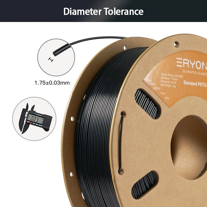 ERYONE 3/5/10KG Standard PETG Filament 1.75mm 3D Print,Multicolor Available,petg filament,3D Filament Wholesal ,1KG/Spool