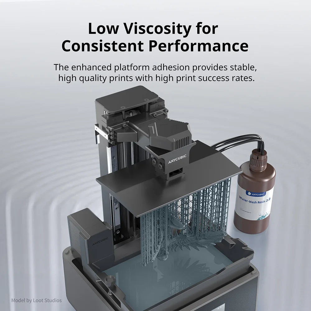 ANYCUBIC Water-Wash Resin 4 KG For 3D Printer 405nm UV Resin Washable 3D Printer Resin For DLP LCD Printer 3D Printing Material
