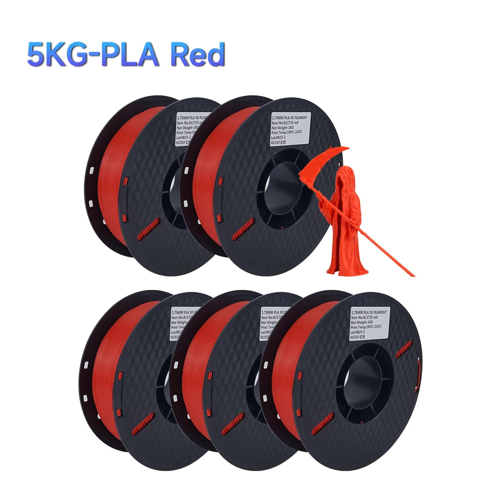 5KG Mix Colors PLA filament 1kg 1 75mm For 3D Printer PLA Material for 3D Printing filamento pla 3D Printer Filament