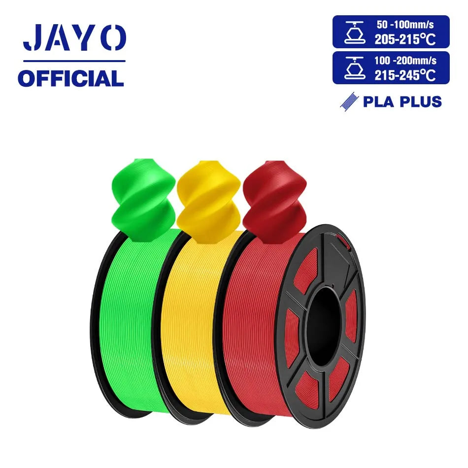 JAYO PLA+ 3D Filament PLA Plus 3D Printer Filament Neatly Wound PLA 1.75mm For FDM 3D Printers High Toughness Materials